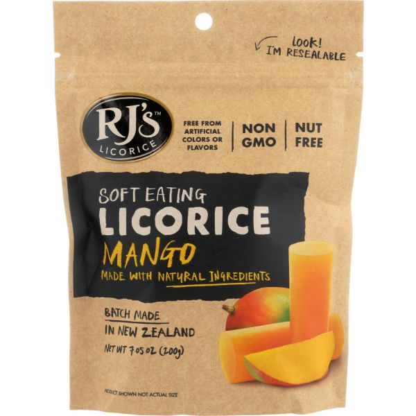 RJS LICORICE: Soft Eating Mango Licorice, 7 oz