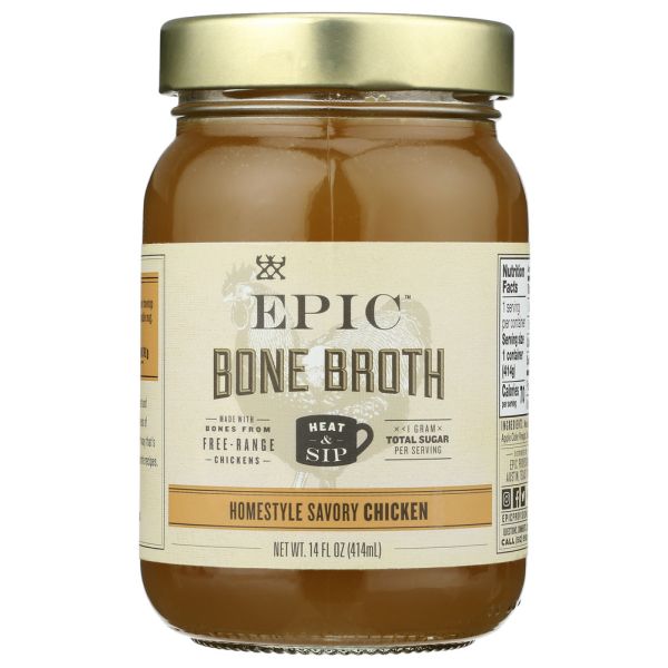 EPIC: Homestyle Savory Chicken Bone Broth, 14 oz