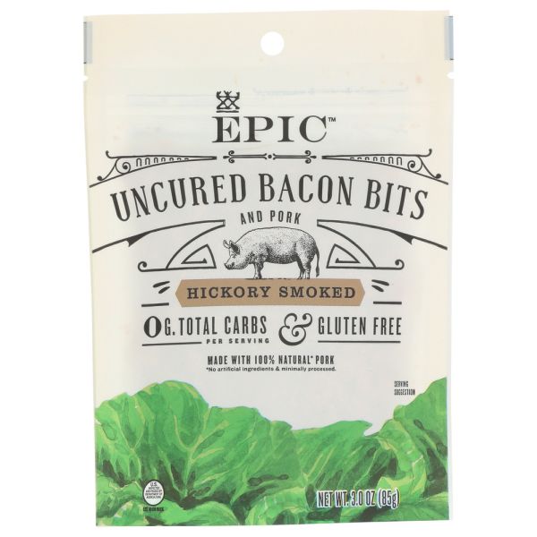 EPIC: Hickory Smoked Uncured Bacon Bits, 3 oz