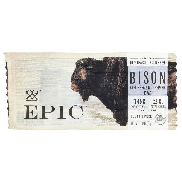 EPIC: Bison Beef Sea Salt & Pepper Bars, 1.3 oz