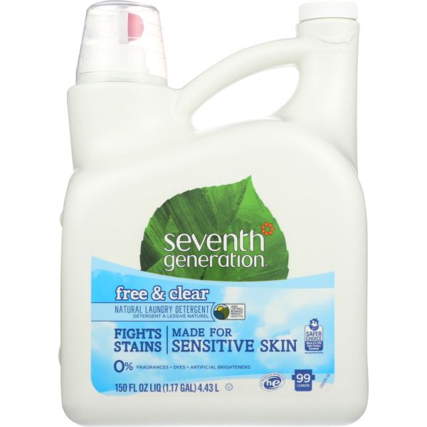 SEVENTH GENERATION: Laundry Liquid 2x Concentrate Free, 150 oz