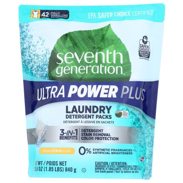 SEVENTH GENERATION: Detergent Ultra Powder Plus, 42 ea