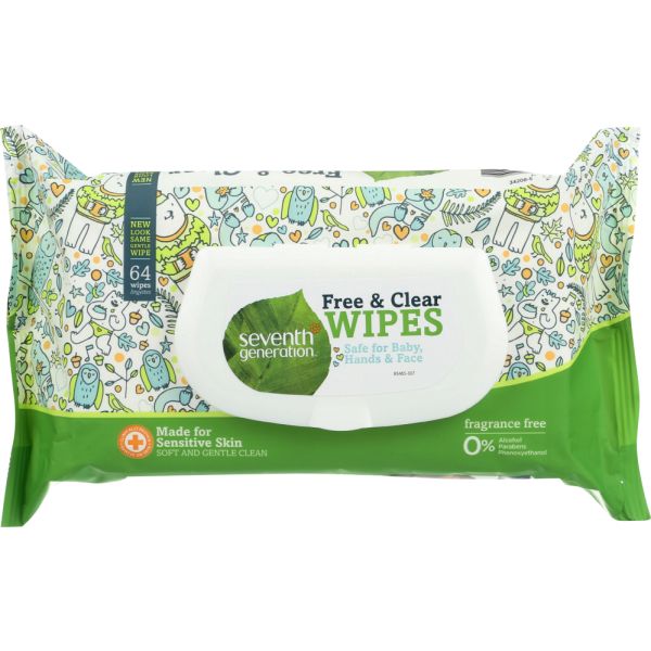 SEVENTH GENERATION: Wipe Baby Refill, 64 PC