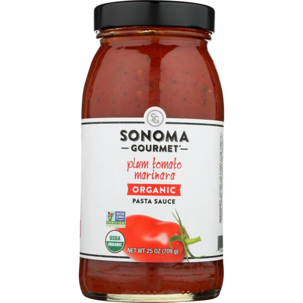 SONOMA GOURMET: Plum Tomato Marinara Organic Pasta Sauce, 25 oz