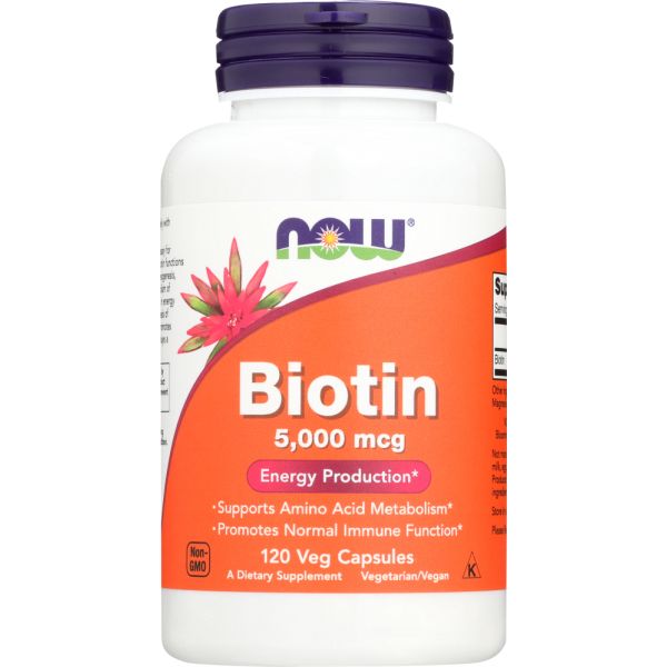 NOW: Biotin 500Mcg, 120 vc