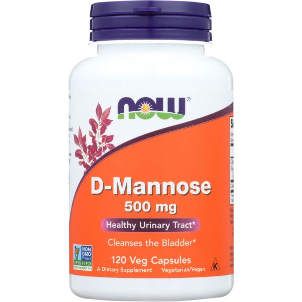 NOW: D-Mannose 500Mg, 120 vc