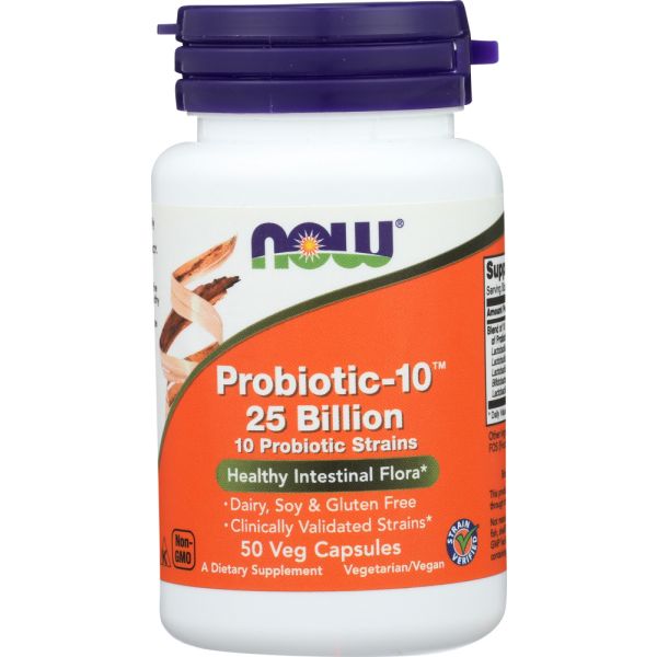 NOW: Probiotic 10 25Billion, 50 vc