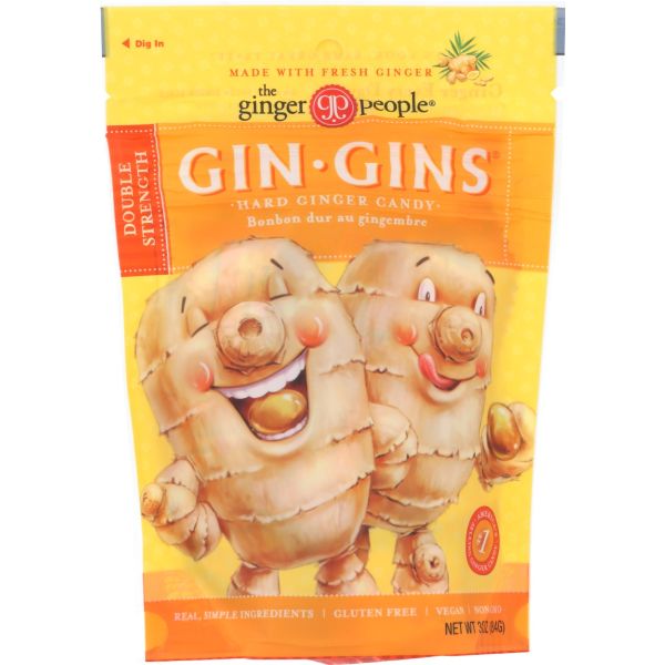 GINGER PEOPLE: Double Strength Hard Ginger Candy Bag, 3 oz