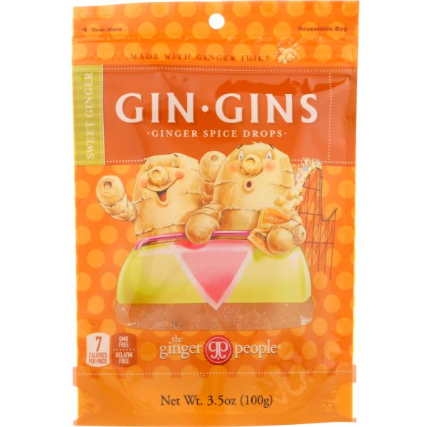 GINGER PEOPLE: Gin Gins Ginger Spice Drops, 3.5 oz