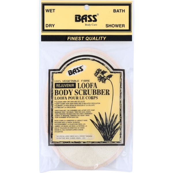 BASS BRUSHES: Loofa Bath Body Hand Pad, 1 ea