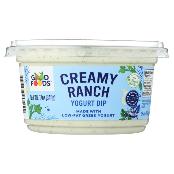 GOOD FOODS: Dip Ranch Grk Yogurt, 12 oz