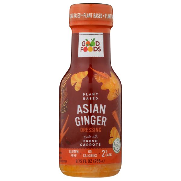 GOOD FOODS: Asian Ginger Dressing, 8.75 fo