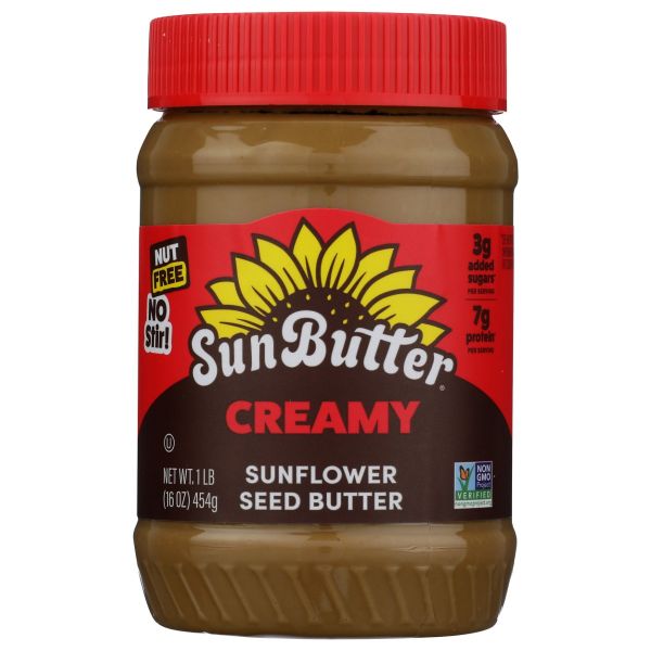 SUNBUTTER: Creamy Sunflower Seed Butter Spread, 16 oz