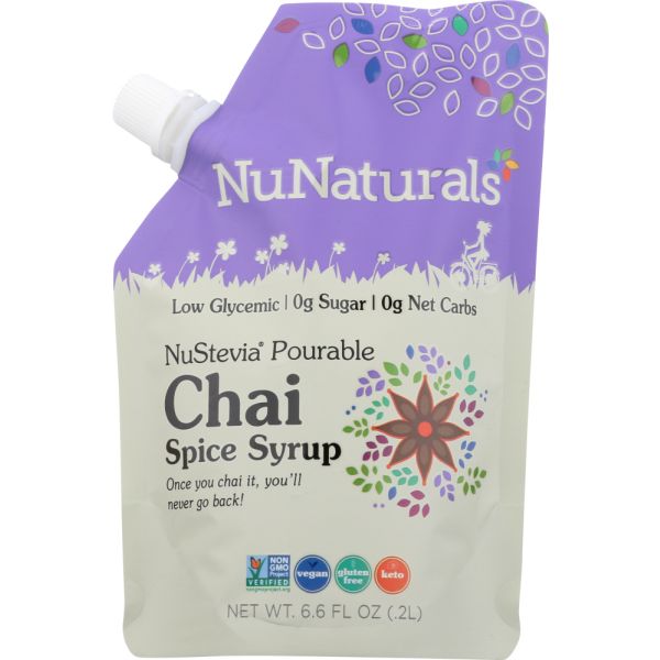 NUNATURALS INC: Syrup Pourable Chai Spice, 6.6 oz