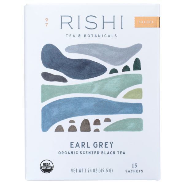 RISHI TEA: Tea Earl Grey 15Ct, 49.5 gm