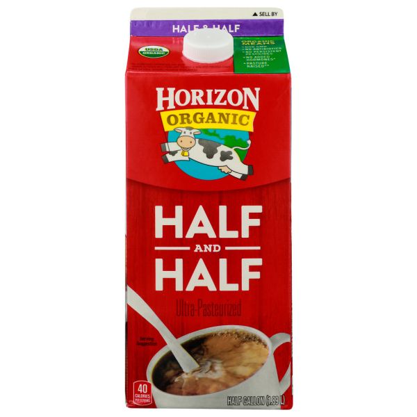 HORIZON: Milk Up Half Half Ultra Pasteurized Organic, 64 oz