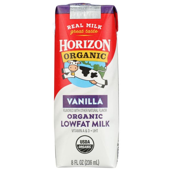 HORIZON: Organic Low Fat Vanilla Milk Box, 8 FO