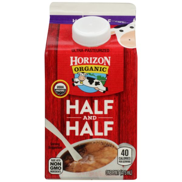 HORIZON: Organic Half & Half Ultra Pasteurized, 16 oz