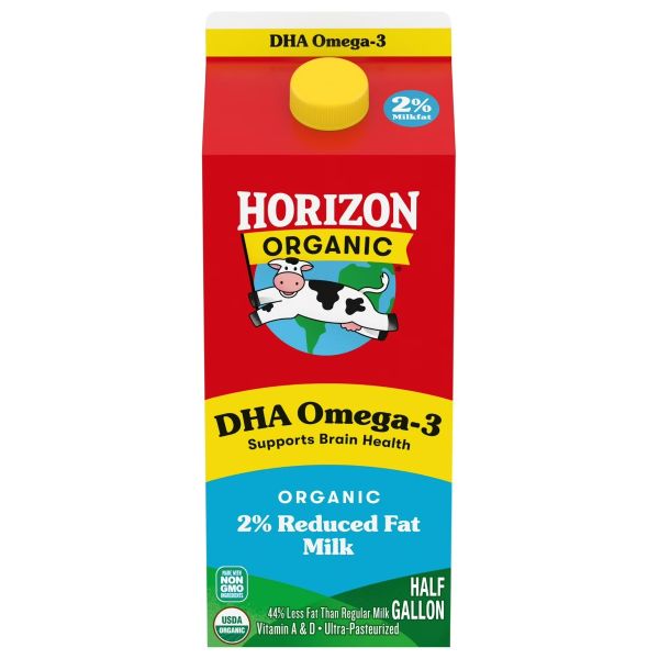 HORIZON: Organic 2% Reduced Fat Milk with DHA Omega-3, 64 oz