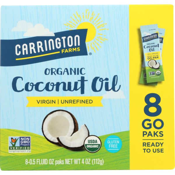 CARRINGTON FARMS: Organic Coconut Oil Unrefined 8 Pack, 4 oz