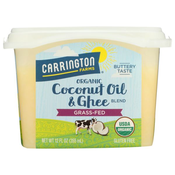 CARRINGTON FARMS: Coconut Oil and Ghee Organic, 12 oz