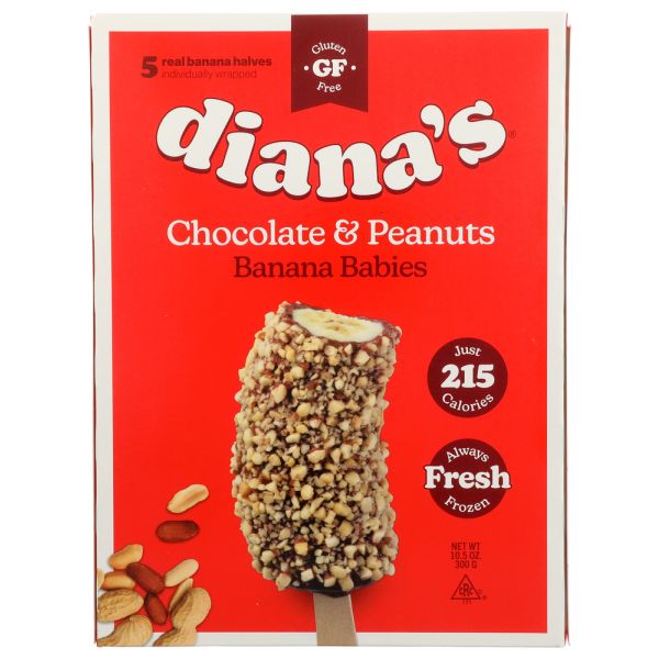 DIANAS BANANAS: Banana Babies Milk Chocolate and Peanuts, 10.50 oz
