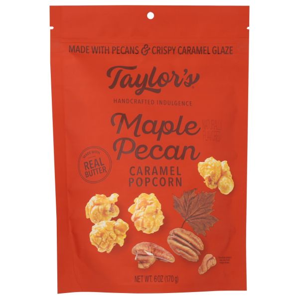 TAYLORS: Maple Pecan Caramel Popcorn, 6 oz