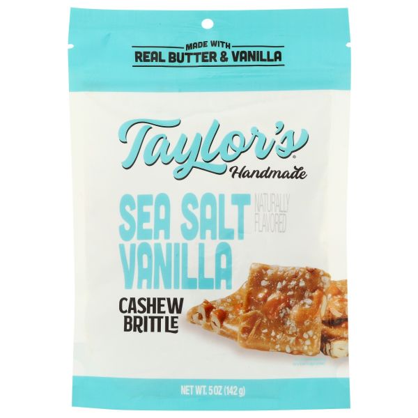 TAYLORS: Sea Salt Vanilla Cashew Brittle, 6 oz
