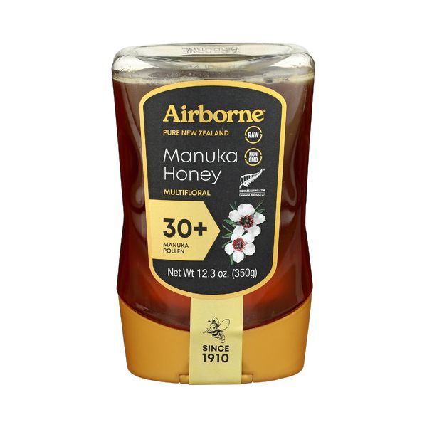 AIRBORNE HONEY: Manuka 30 Plus Mgo Multifloral Honey, 12.3 oz