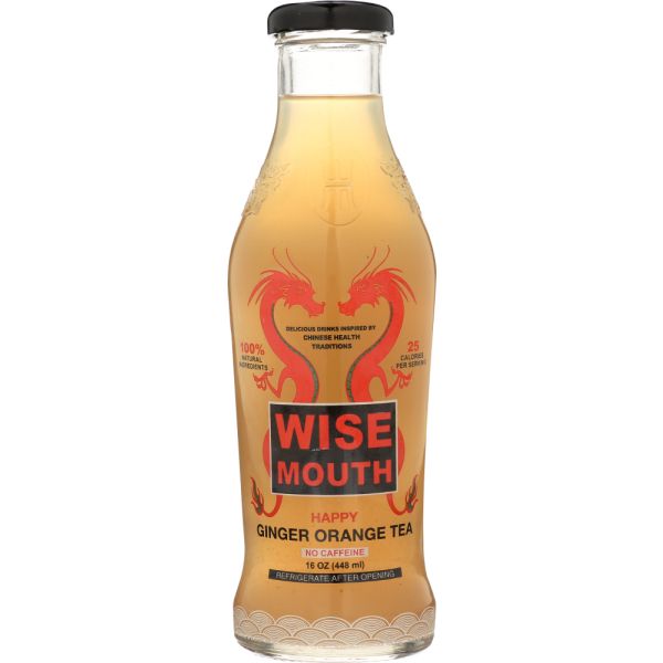 WISE MOUTH: Happy Ginger Orange Tea, 16 oz