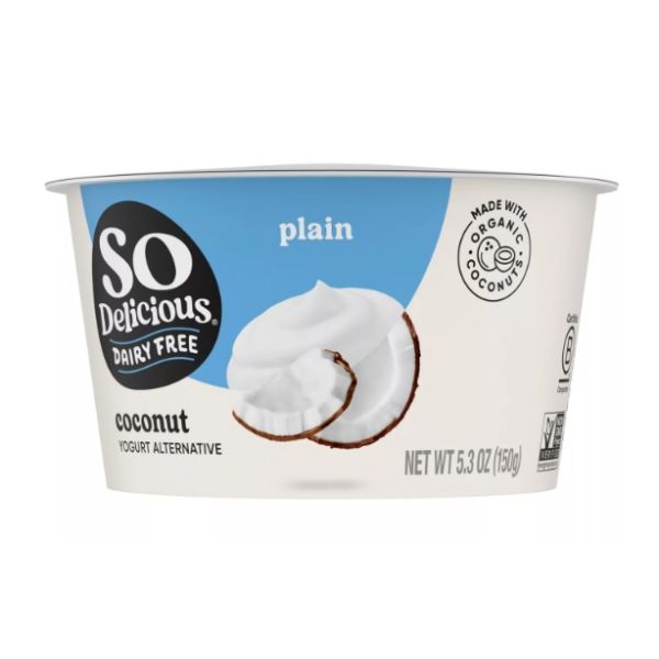 SO DELICIOUS: Plain Coconut Milk Yogurt Alternative, 5.3 oz
