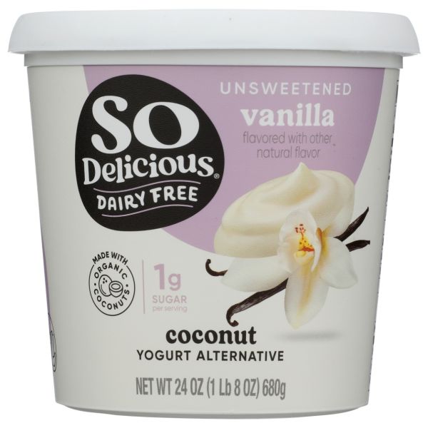 SO DELICIOUS: Yogurt Coconut Milk Vanilla Unsweetened, 24 oz