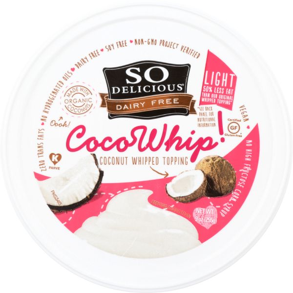 SO DELICIOUS: Coco Whip Coconut Whipped Topping Light, 9 oz