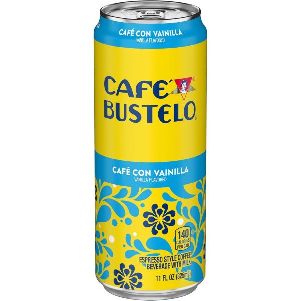 CAFE BUSTELO: Cafe Con Vainilla Espresso Style Iced Coffee Beverage, 11 fo