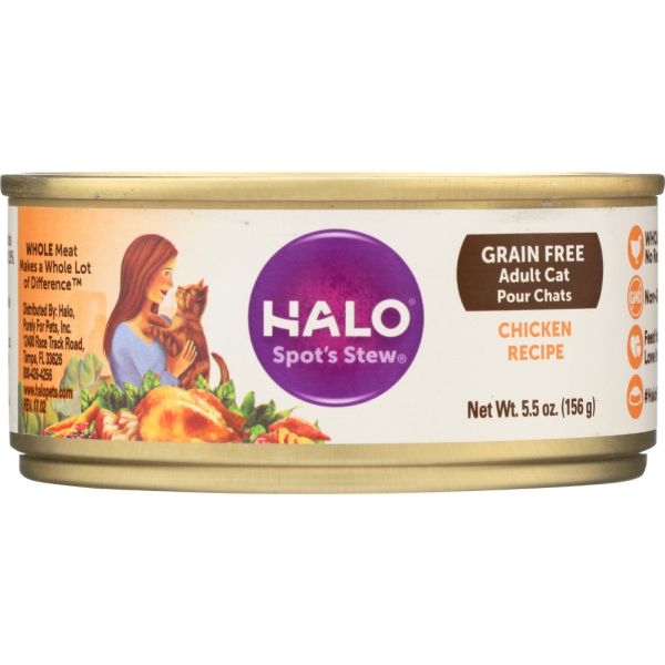 HALO PURELY: Chicken Canned Cat Food, 5.5 oz