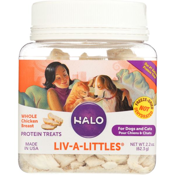 HALO PURELY: Cat Liv-a-Littles Chicken Protein Treats, 2.2 oz