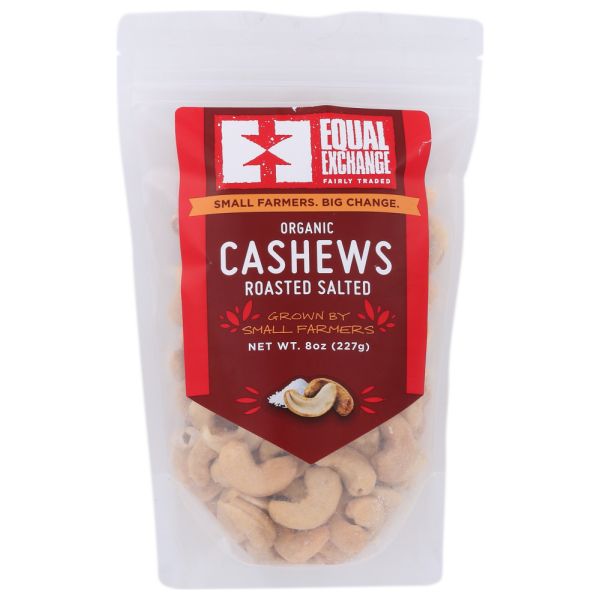 EQUAL EXCHANGE: Organic Roasted Salted Cashews, 8 OZ