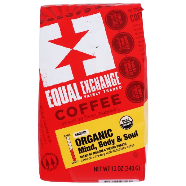 EQUAL EXCHANGE: Coffee Ground Mind Body Soul Organic, 12 oz