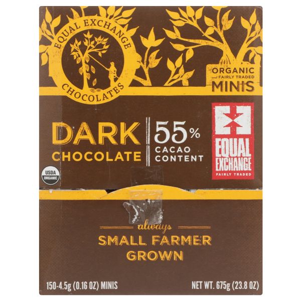 EQUAL EXCHANGE: Organic Dark Chocolate Minis 150 ct, 1 ds