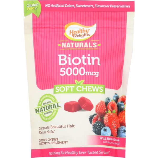 HEALTHY DELIGHTS: Chews Biotin, 30 EA