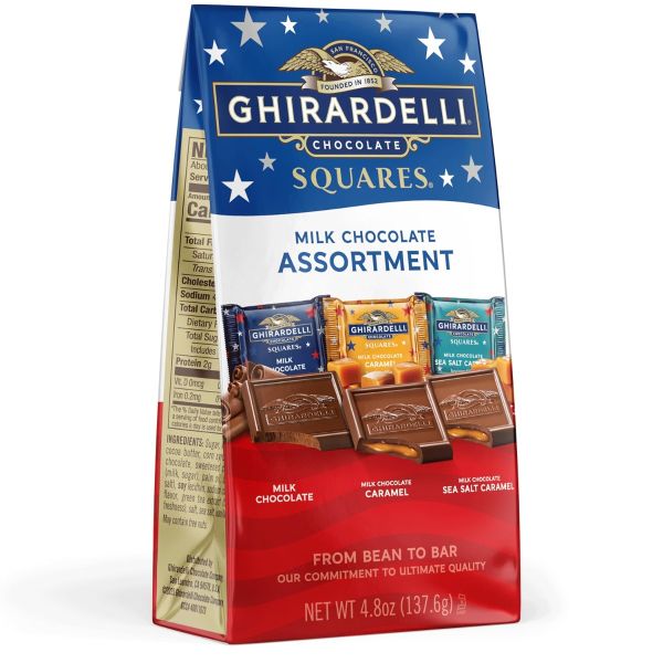 GHIRARDELLI: Milk Chocolate Assortment Squares, 4.8 oz
