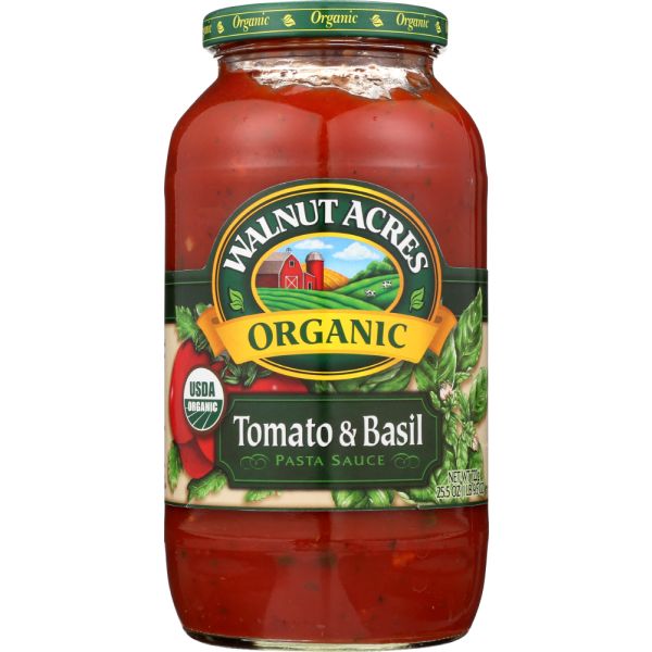 WALNUT ACRES: Organic Pasta Sauce Tomato and Basil, 25.5 oz