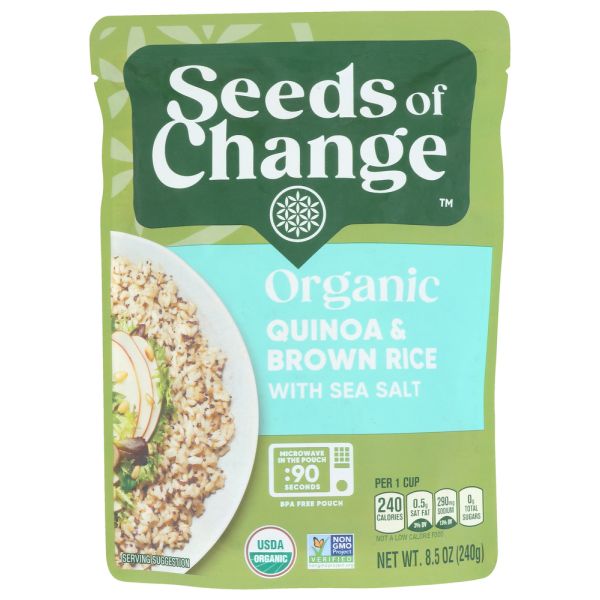 SEEDS OF CHANGE: Quinoa Rice Brn Sea Salt, 8.5 oz
