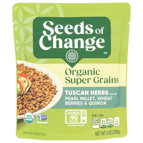 SEEDS OF CHANGE: Organic Super Grains Tuscan Herbs, 8 oz