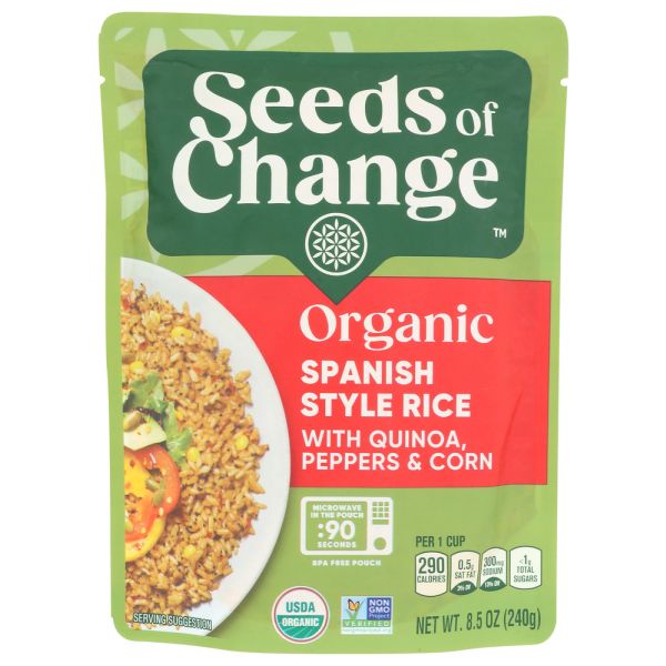 SEEDS OF CHANGE: Organic Spanish Style Rice with Quinoa, 8.5 oz