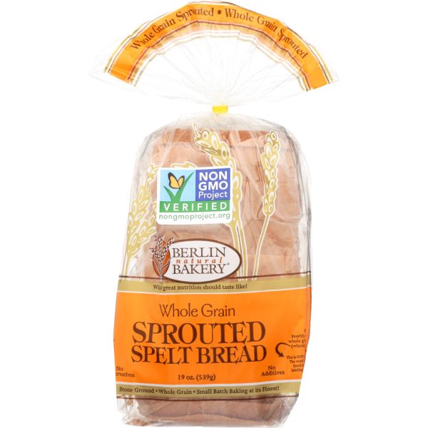 BERLIN BAKERY: Whole Grain Spelt Sprouted Bread, 19 Oz