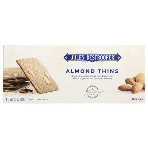 JULES DESTROOPER: Almond Thins, 3.5 oz
