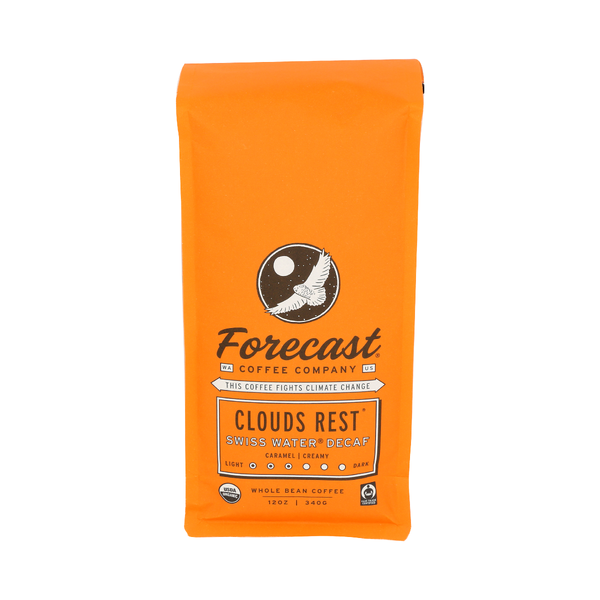 FORECAST COFFEE: Cloud Rest Decaf Whole Bean Coffee, 12 oz