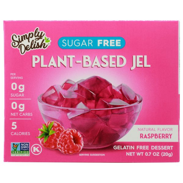 SIMPLY DELISH: Jel Dessert Raspberry, 0.7 oz