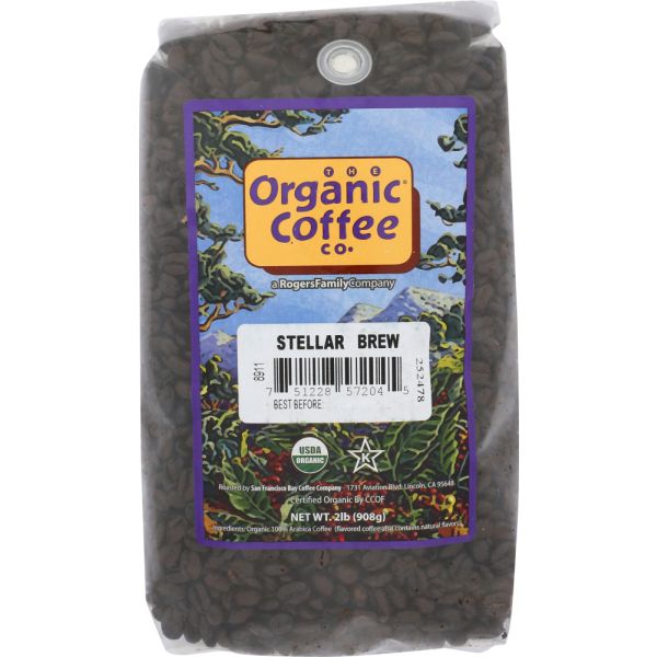ORGANIC COFFEE CO: Coffee Bean Stellar Organic, 2 lb